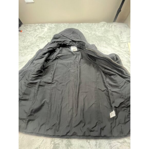 Old Navy Brand Womens XS Dark Gray Hooded Wool-Blend Coat - Picture 7 of 11
